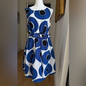 P.A.R.O.S.H. Blue and White Dress